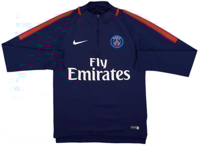 2017-18 Paris Saint-Germain Nike 1/4 Zip Training Top - 7/10 - (S)