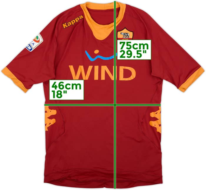 2011-12 Roma Home Shirt #10 - 6/10 - (XL)