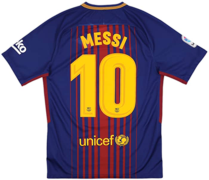 2017-18 Barcelona Home Shirt Messi #10 - 5/10 - (S)