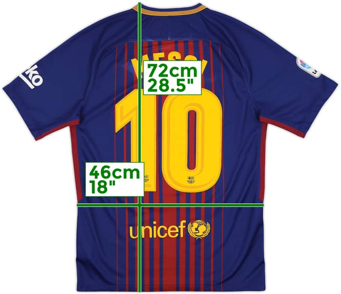 2017-18 Barcelona Home Shirt Messi #10 - 5/10 - (S)