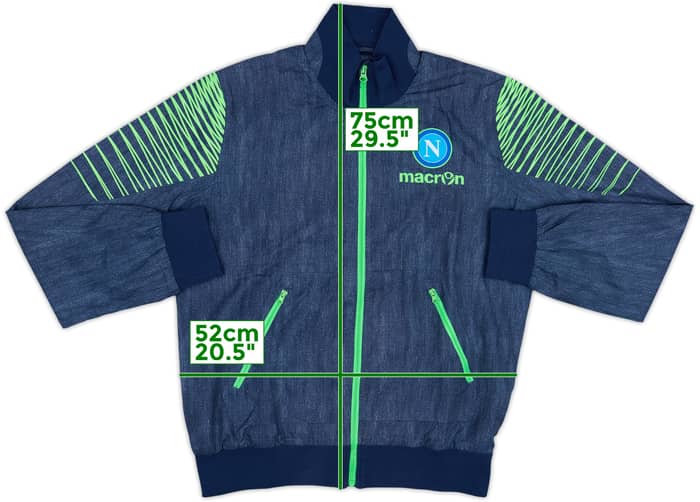 2014-15 Napoli Macron Track Jacket - 8/10 - (L)