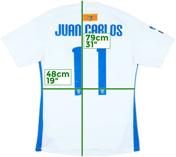 2011-12 Real Zaragoza Match Issue Home Shirt Juan Carlos #11