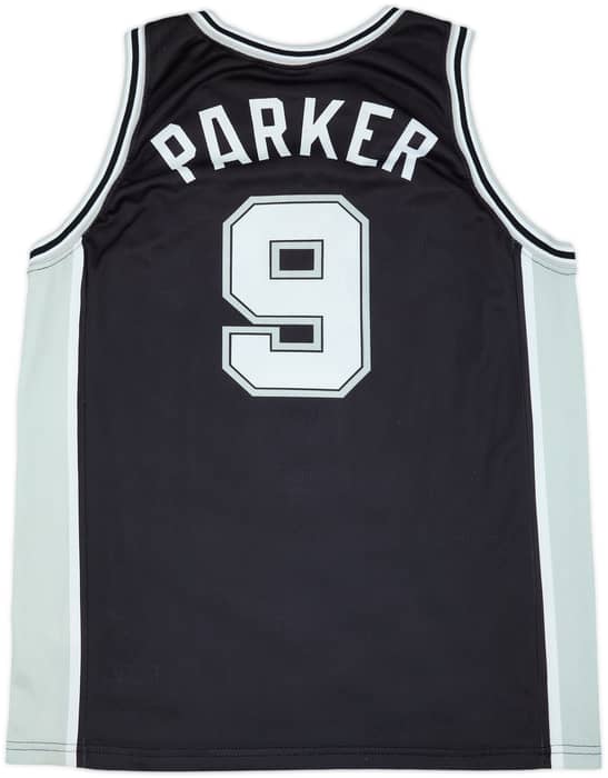 2002-10 San Antonio Spurs Parker #9 Champion Away Jersey - 9/10 - (XL)