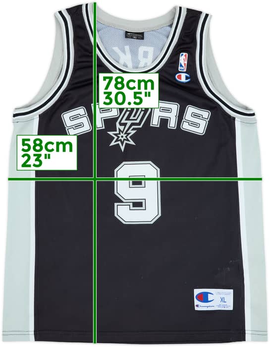 2002-10 San Antonio Spurs Parker #9 Champion Away Jersey - 9/10 - (XL)