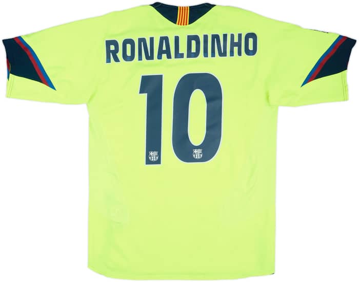 2005-06 Barcelona Away Shirt Ronaldinho #10 - 8/10 - (M)