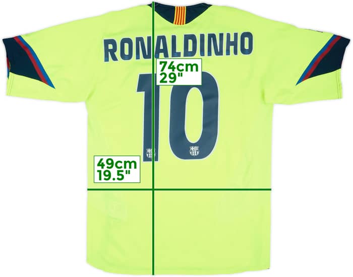 2005-06 Barcelona Away Shirt Ronaldinho #10 - 8/10 - (M)