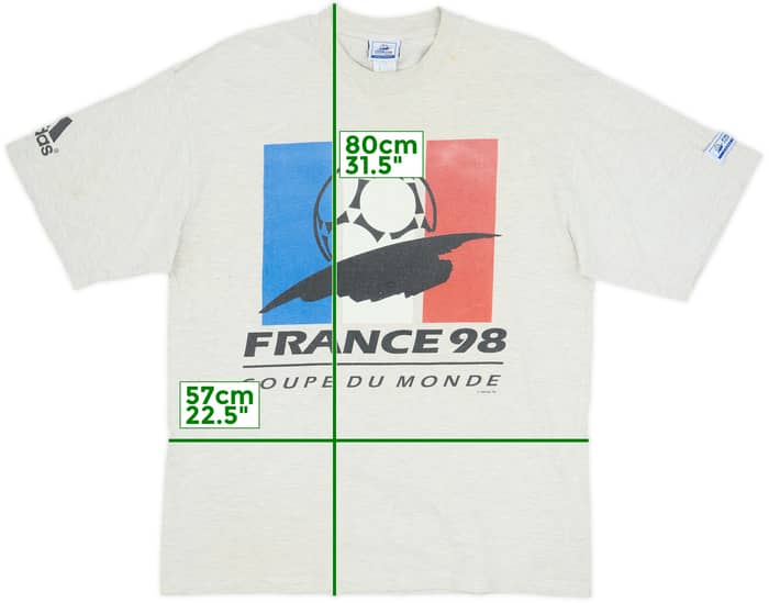 1998 France Coupe du Monde adidas Graphic Tee - 5/10 - (XL)
