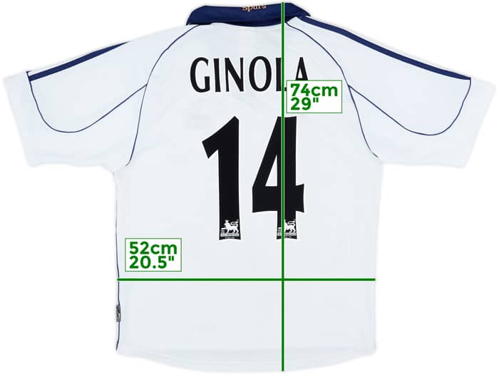 1999-01 Tottenham Home Shirt Ginola #14 - 7/10 - (M)