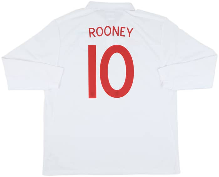 2009-10 England Home L/S Shirt Rooney #10 (XXL)
