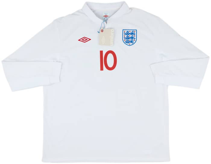 2009-10 England Home L/S Shirt Rooney #10 (XXL)