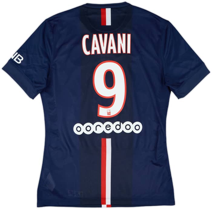 2014-15 Paris Saint-Germain Authentic Home Shirt Cavani #9 - 9/10 - (M)