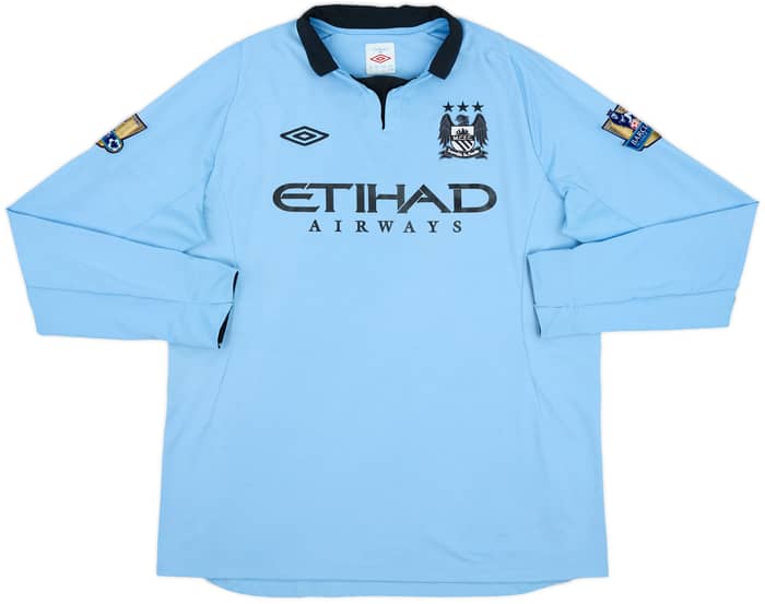 2012-13 Manchester City Home L/S Shirt Kun Aguero #16 - 7/10 - (L)