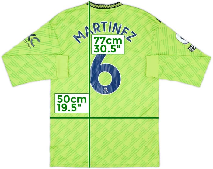 2022-23 Manchester United Third L/S Shirt Martinez #6 - 8/10 - (M)