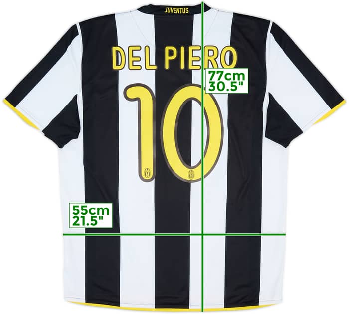 2008-09 Juventus Home Shirt Del Piero #10 - 8/10 - (L)