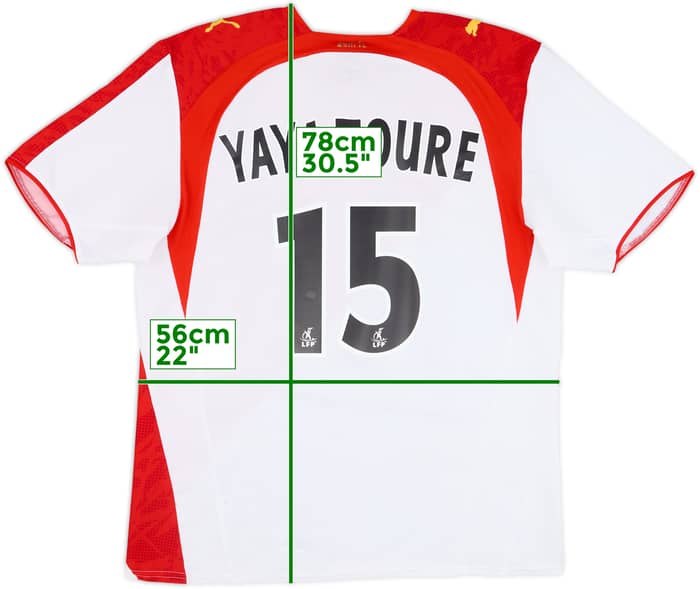 2006-07 Monaco Home Shirt Yaya Toure #15 - 9/10 - (L)
