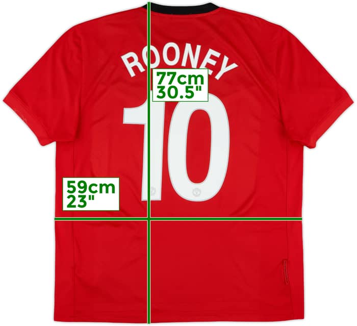 2009-10 Manchester United Home Shirt Rooney #10 - 5/10 - (XL)