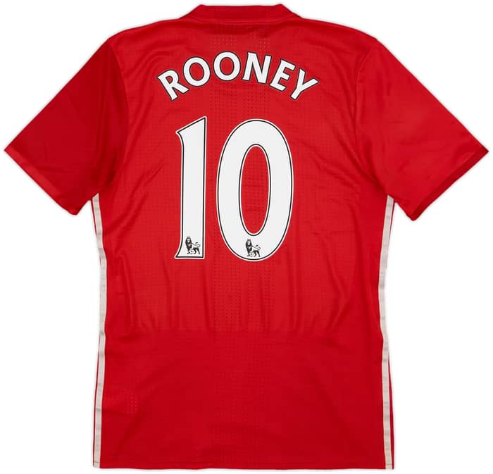 2016-17 Manchester United Authentic Home Shirt Rooney #10 - 7/10 - (M)