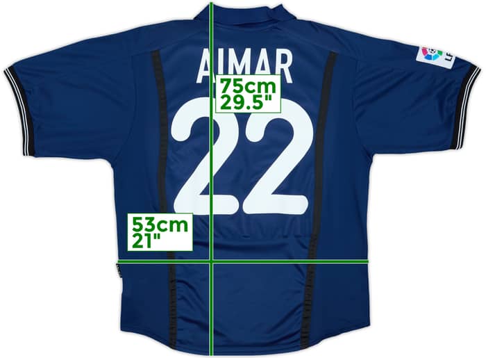 2000-01 Valencia Away Shirt Aimar #22 - 9/10 - (M)