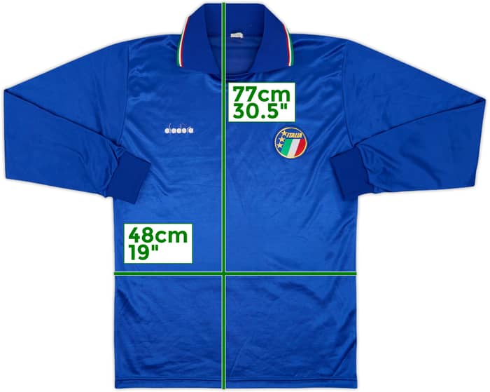 1986-88 Italy Home L/S Shirt - 7/10 - (M)