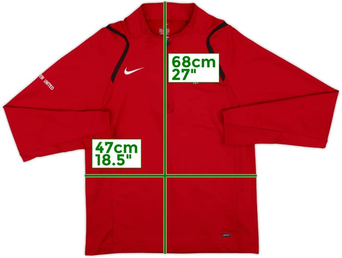 2006-07 Manchester United Nike 1/4 Zip Training Top - 8/10 - (S)