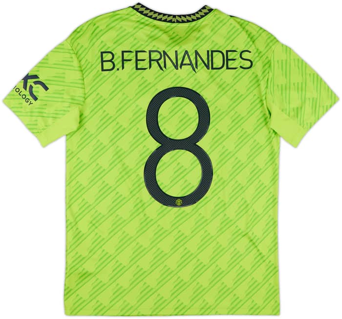 2022-23 Manchester United Third Shirt B.Fernandes #8 - 10/10 - (XL.Boys)