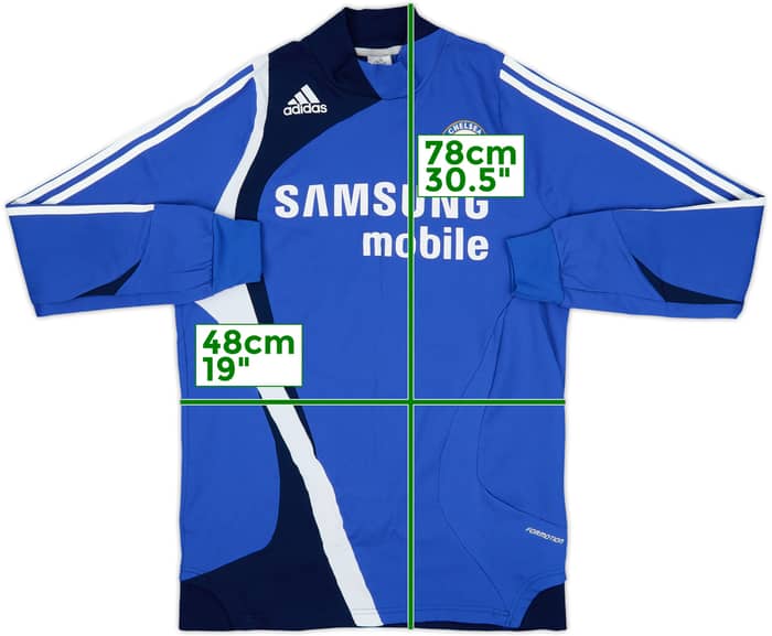 2007-08 Chelsea adidas Drill Top - 9/10 - (M/L)