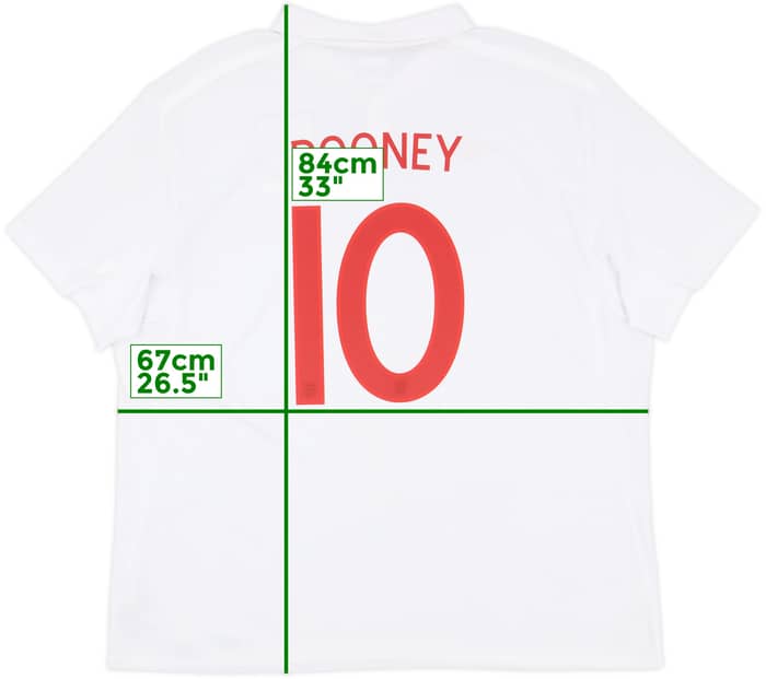 2009-10 England Home Shirt Rooney #10 - 8/10 - (3XL)