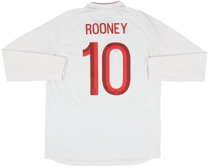 2012-13 England Home L/S Shirt Rooney #10 - 6/10 - (L)