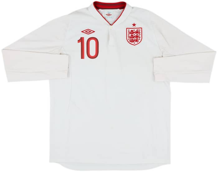 2012-13 England Home L/S Shirt Rooney #10 - 6/10 - (L)