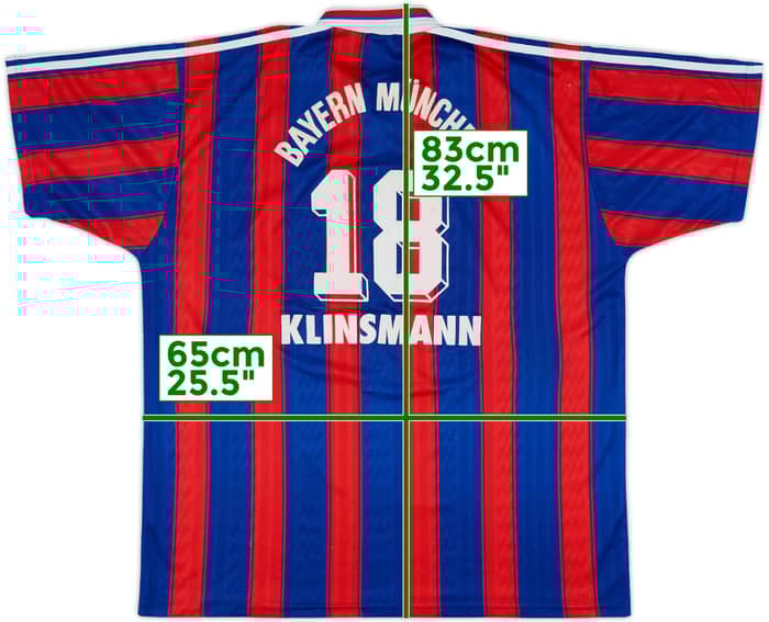 1995-97 Bayern Munich Home Shirt Klinsmann #18 - 6/10 - (XXL)