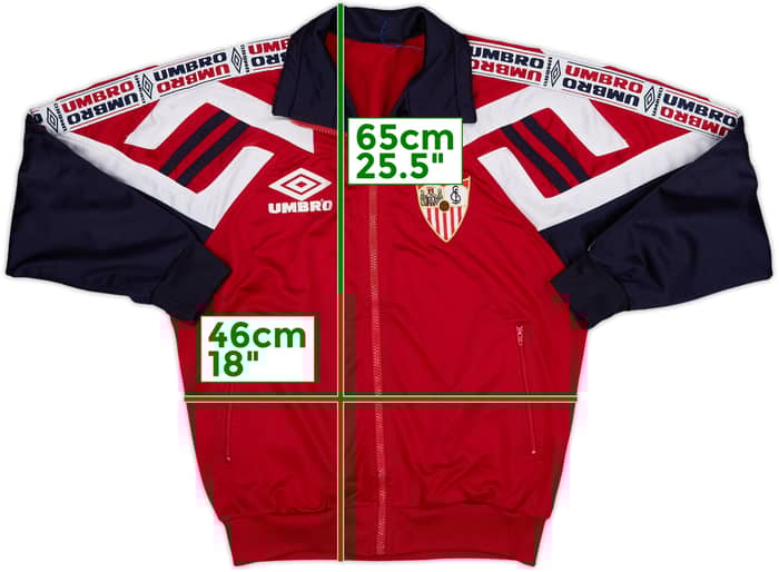 1998-99 Sevilla Umbro Track Jacket - 8/10 - (XL.Boys)