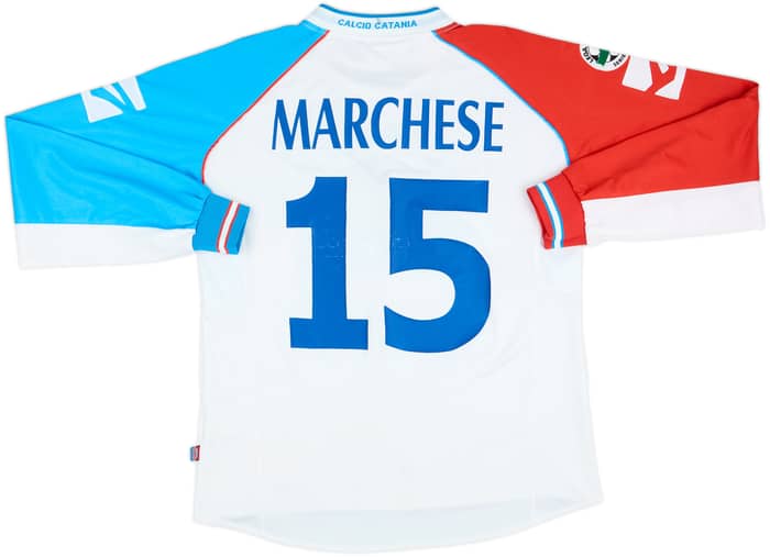 2005-06 Catania Match Issue Away L/S Shirt Marchese #15