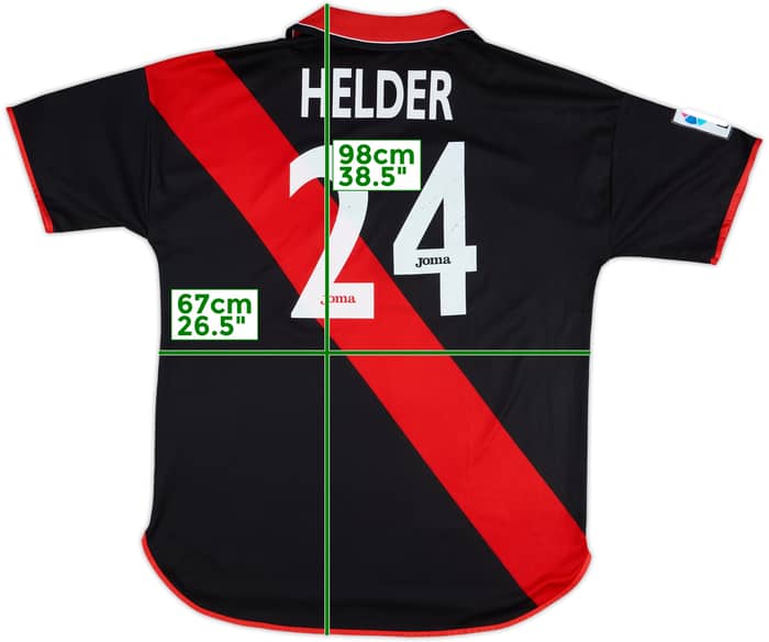 2001-02 Real Vallecano Match Issue Away Shirt Helder #24