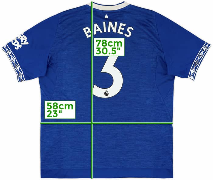 2018-19 Everton Home Shirt Baines #3 - 10/10 - (XXL)