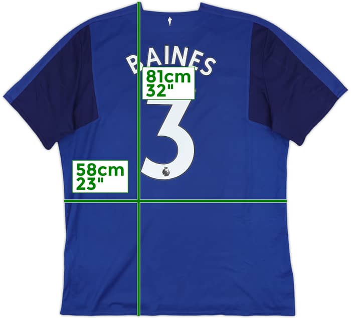 2017-18 Everton Home Shirt Baines #3 - 7/10 - (XXL)