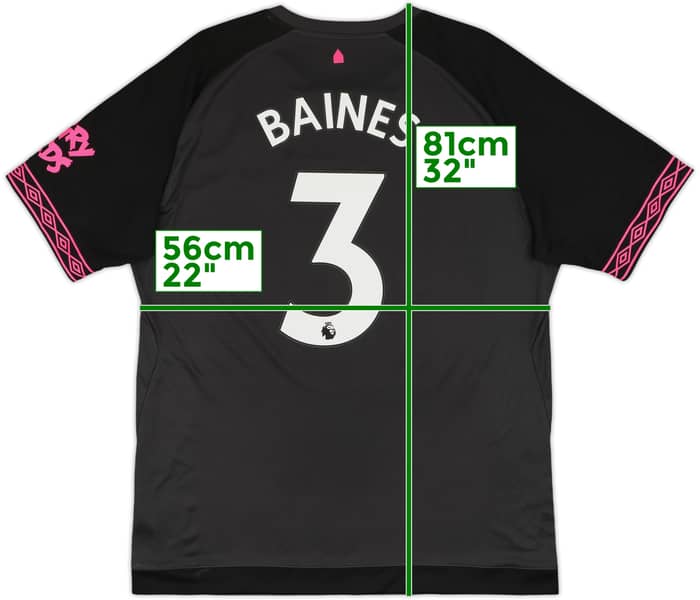 2018-19 Everton Away Shirt Baines #3 - 10/10 - (XL)