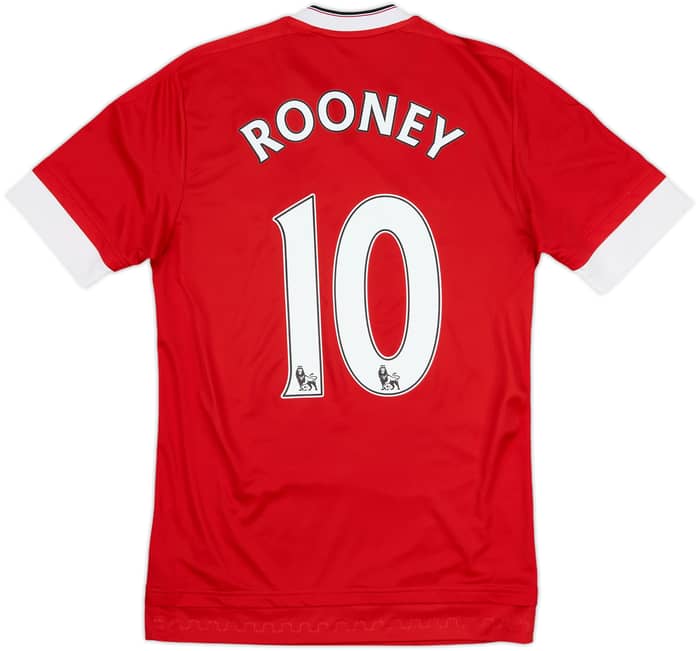 2015-16 Manchester United Home Shirt Rooney #10 - 7/10 - (XS)