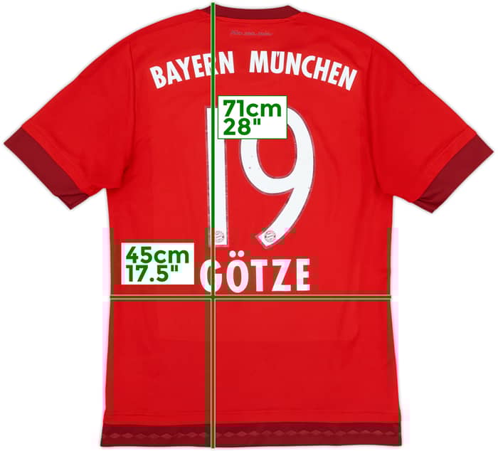 2015-16 Bayern Munich Home Shirt Gotze #19 - 6/10 - (S)