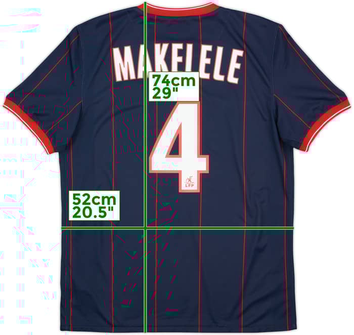 2009-10 Paris Saint-Germain Home Shirt Makelele #4 - 9/10 - (M)