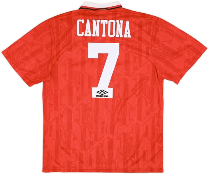 1992-94 Manchester United Home Shirt Cantona #7 - 8/10 - (XL)