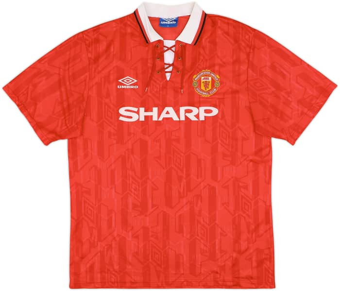 1992-94 Manchester United Home Shirt Cantona #7 - 8/10 - (XL)