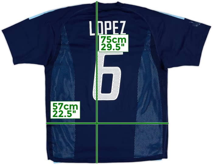 2002-04 Argentina Player Issue Away Shirt Lopez #6 - 5/10 - (L)