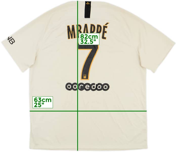 2018-19 Paris Saint-Germain Away Shirt Mbappe #7 - 6/10 - (XXL)