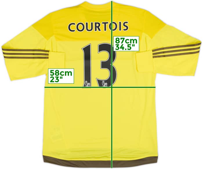 2015-16 Chelsea Player Issue GK Shirt Courtois #13 - 8/10 - (L)