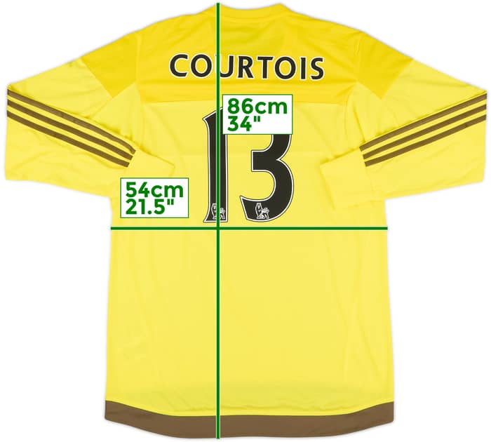 2015-16 Chelsea Player Issue GK Shirt Courtois #13 (L)