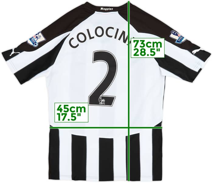 2010-11 Newcastle Home Shirt Colocinni #2 - 5/10 - (S)