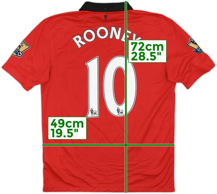 2013-14 Manchester United Home Shirt Rooney #10 - 6/10 - (M)