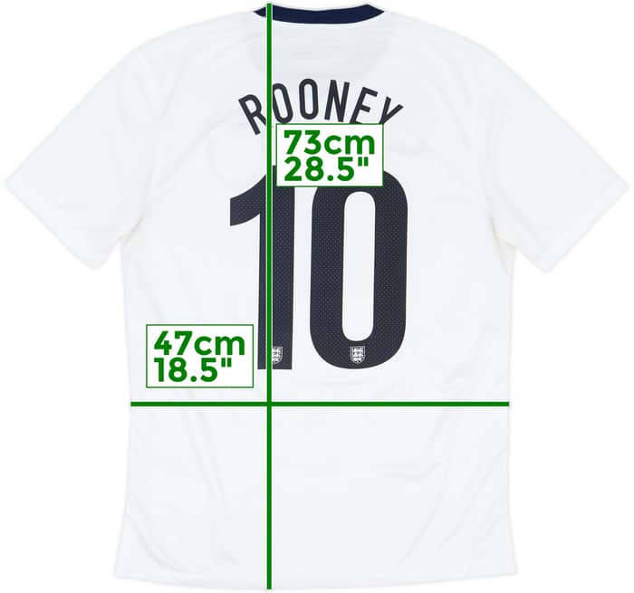 2013 England 150th Anniversary Home Shirt Rooney #10 - 8/10 - (M)