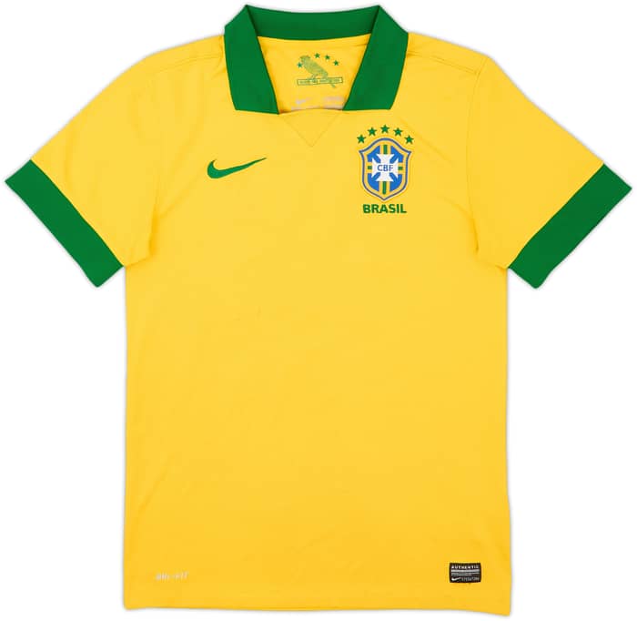 2013 Brazil Home Shirt Hulk #12 - 5/10 - (S)