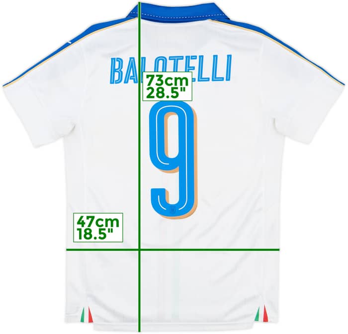 2016-17 Italy Away Shirt Balotelli #9 - 8/10 - (S)
